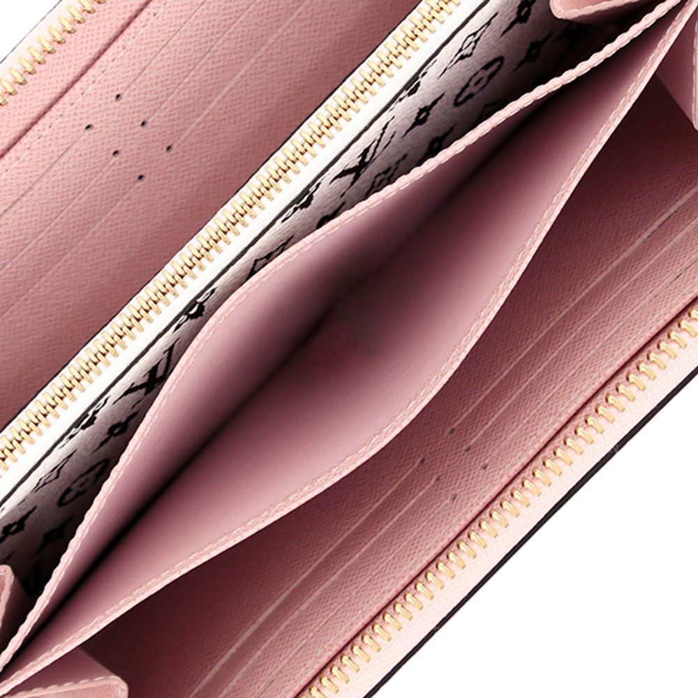 Zippy Wallet Round Zipper Monogram Giant Leather Pink White LV Long Wallet - Picture 6 of 7